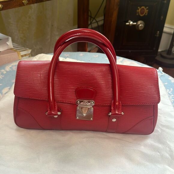 Louis Vuitton *Lipstick Red* Epi Leather PM Top Handle Bag